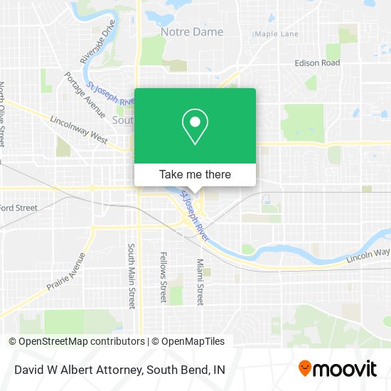 David W Albert Attorney map