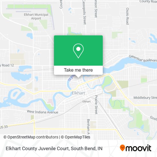 Elkhart County Juvenile Court map