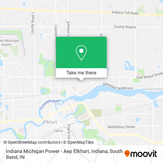 Mapa de Indiana Michigan Power - Aep Elkhart, Indiana