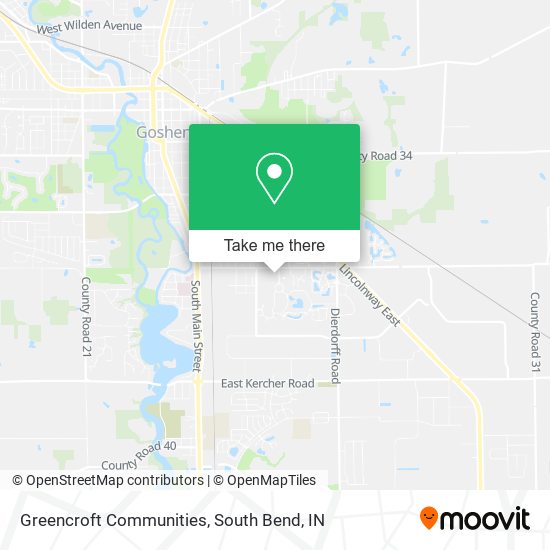 Mapa de Greencroft Communities
