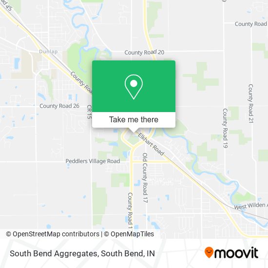 South Bend Aggregates map