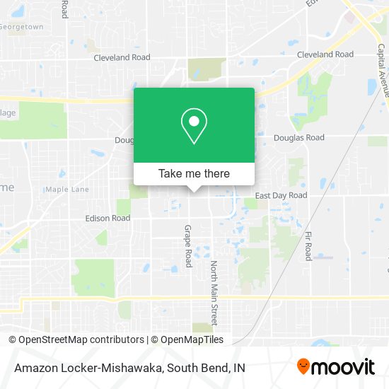 Amazon Locker-Mishawaka map