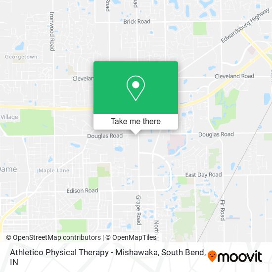 Mapa de Athletico Physical Therapy - Mishawaka