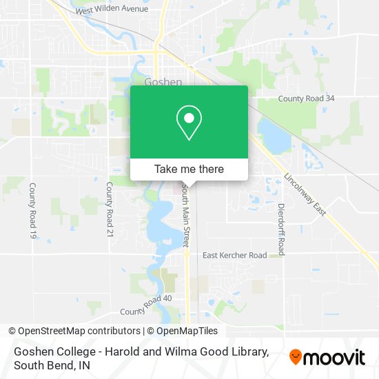 Goshen College - Harold and Wilma Good Library map