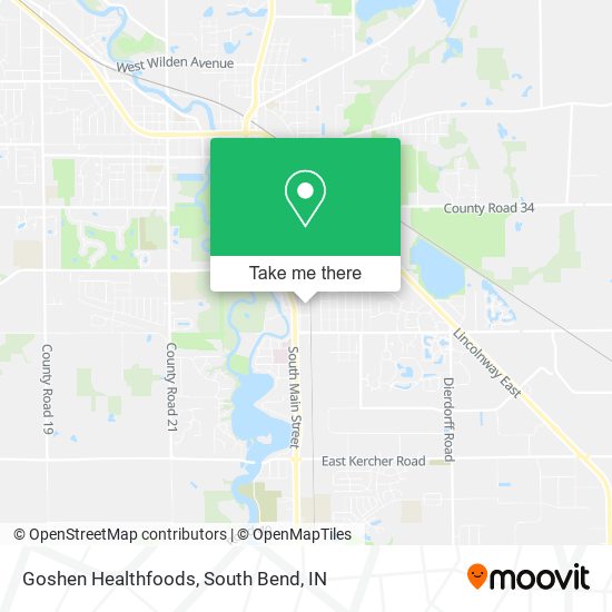 Goshen Healthfoods map