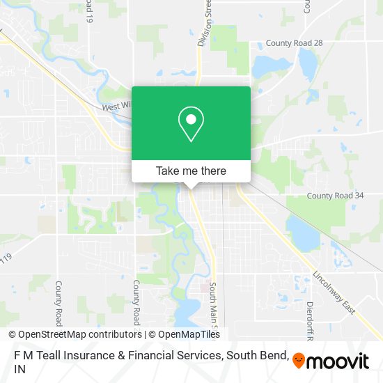 Mapa de F M Teall Insurance & Financial Services