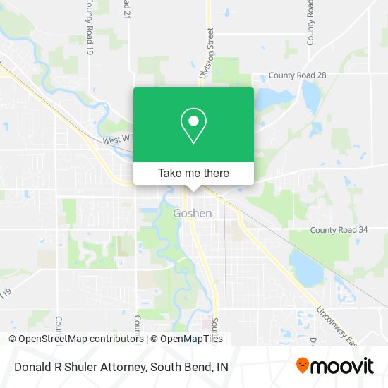 Donald R Shuler Attorney map