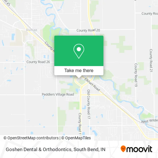 Mapa de Goshen Dental & Orthodontics