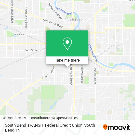 Mapa de South Bend TRANSIT Federal Credit Union