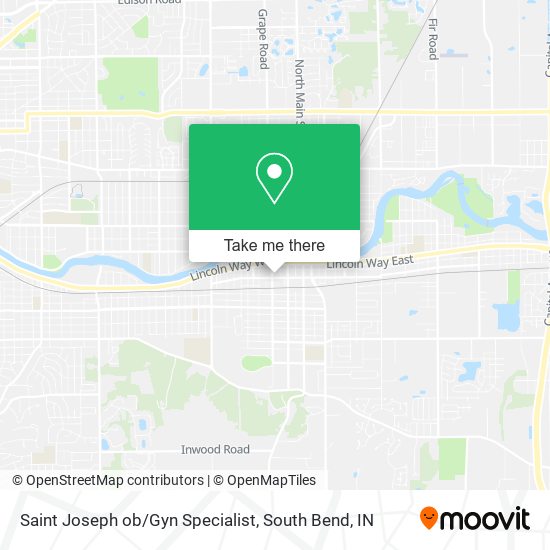 Saint Joseph ob/Gyn Specialist map