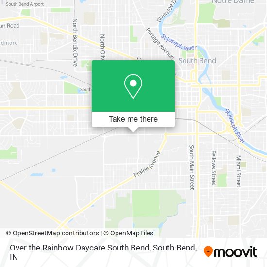 Over the Rainbow Daycare South Bend map