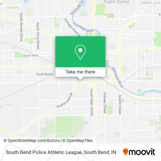 South Bend Police Athletic League map