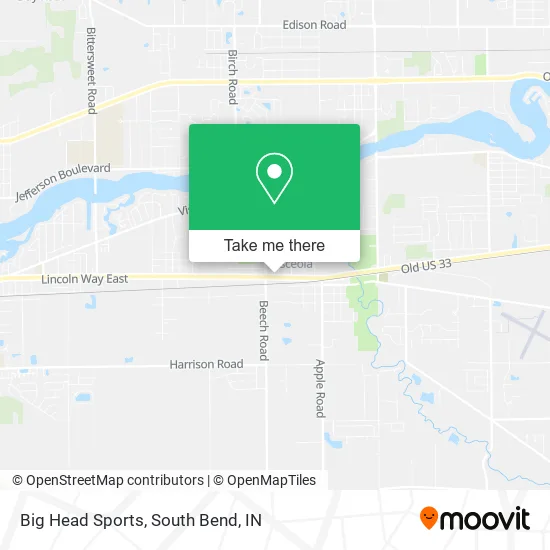 Big Head Sports map