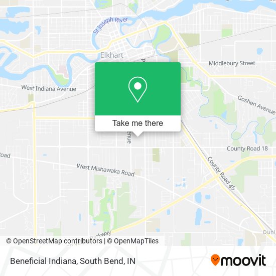 Beneficial Indiana map
