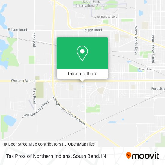 Tax Pros of Northern Indiana map