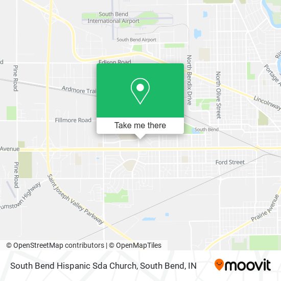South Bend Hispanic Sda Church map