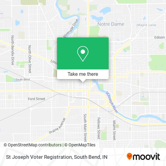 St Joseph Voter Registration map