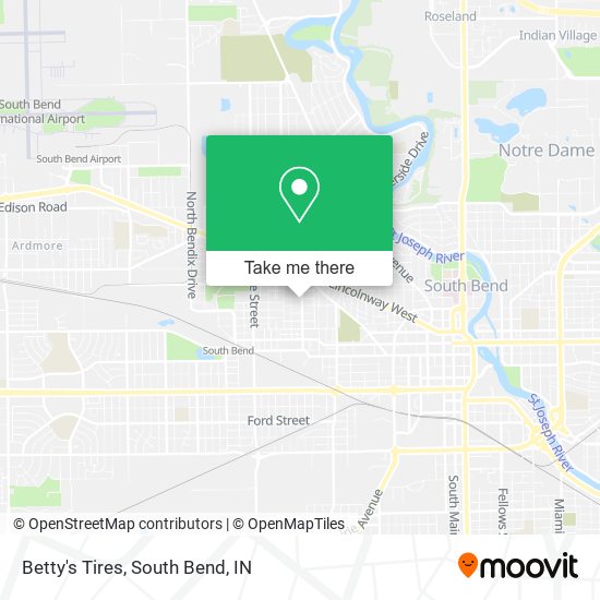 Betty's Tires map