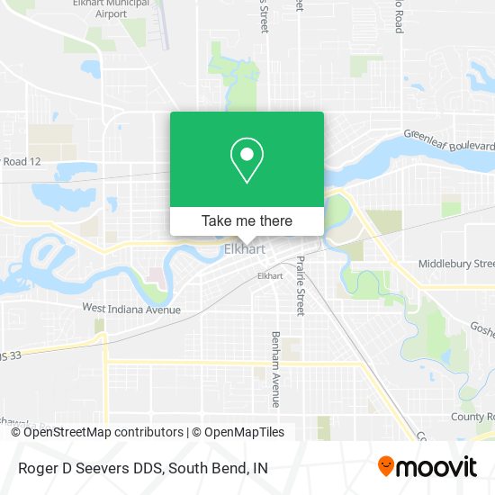 Roger D Seevers DDS map