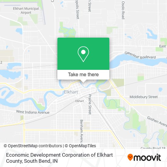 Economic Development Corporation of Elkhart County map