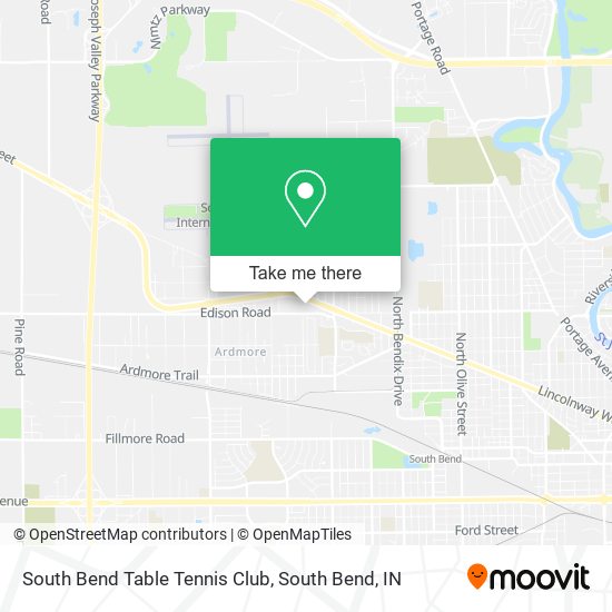 South Bend Table Tennis Club map