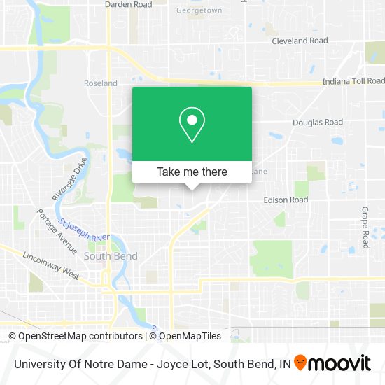 University Of Notre Dame - Joyce Lot map