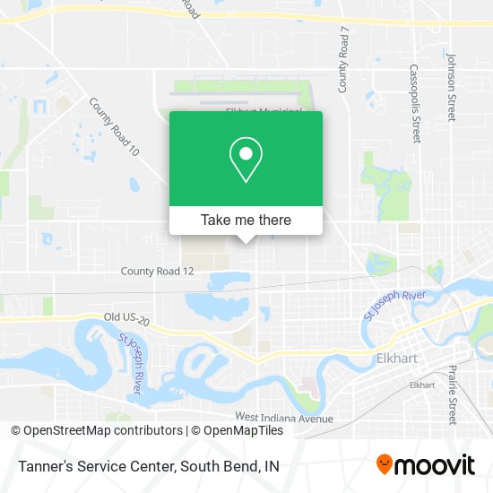 Tanner's Service Center map