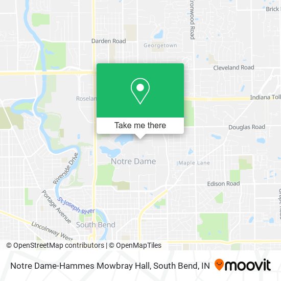 Notre Dame-Hammes Mowbray Hall map