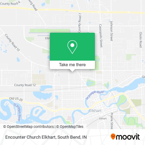 Mapa de Encounter Church Elkhart