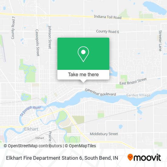 Elkhart Fire Department Station 6 map