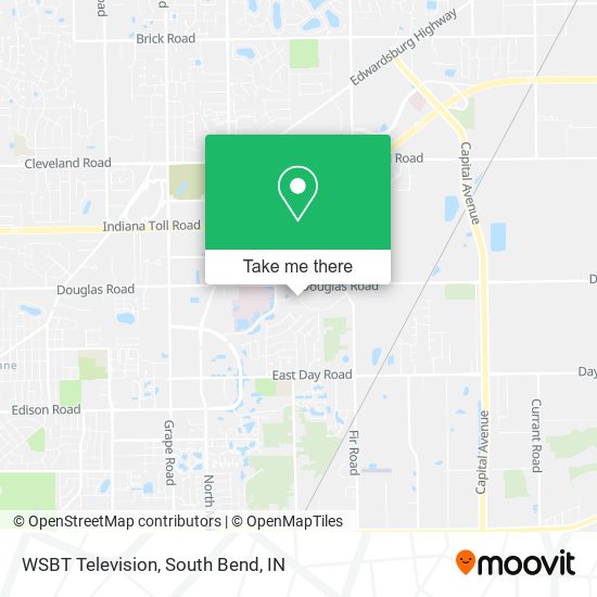 WSBT Television map