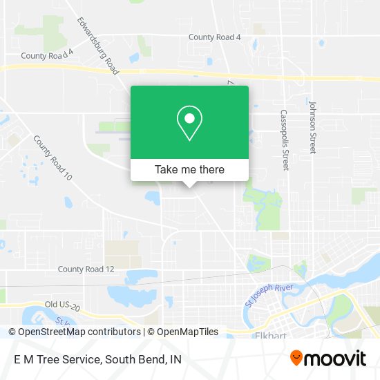 E M Tree Service map