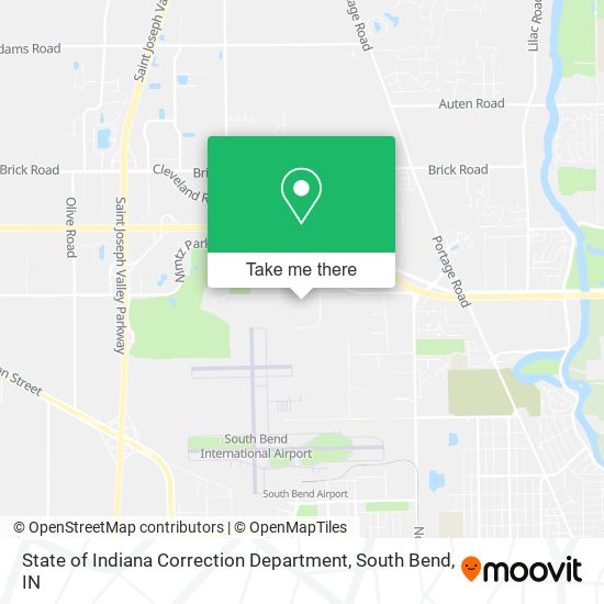 State of Indiana Correction Department map
