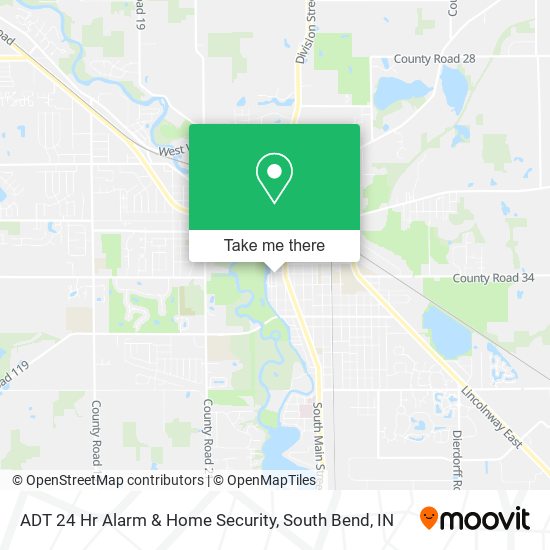 Mapa de ADT 24 Hr Alarm & Home Security
