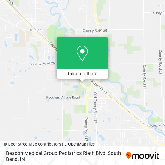 Mapa de Beacon Medical Group Pediatrics Rieth Blvd