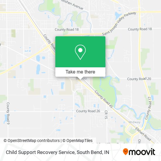 Mapa de Child Support Recovery Service