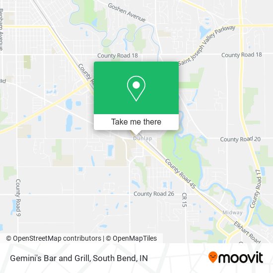 Gemini's Bar and Grill map
