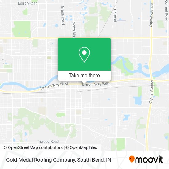 Gold Medal Roofing Company map