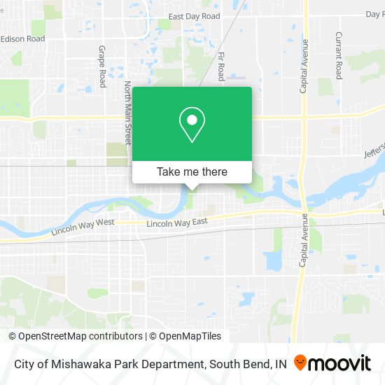 City of Mishawaka Park Department map