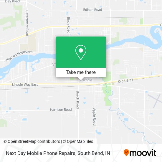 Next Day Mobile Phone Repairs map