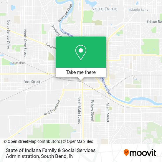 Mapa de State of Indiana Family & Social Services Administration