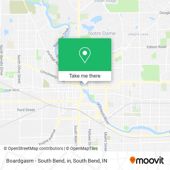 Boardgasm - South Bend, in map