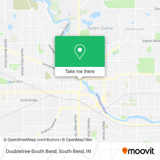 Doubletree-South Bend map
