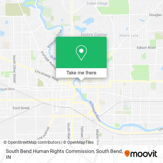 Mapa de South Bend Human Rights Commission