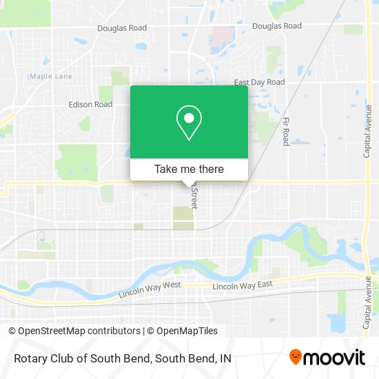 Rotary Club of South Bend map