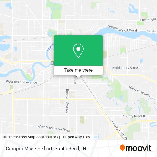 Compra Más - Elkhart map