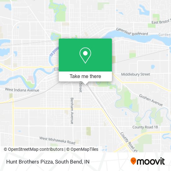 Hunt Brothers Pizza map