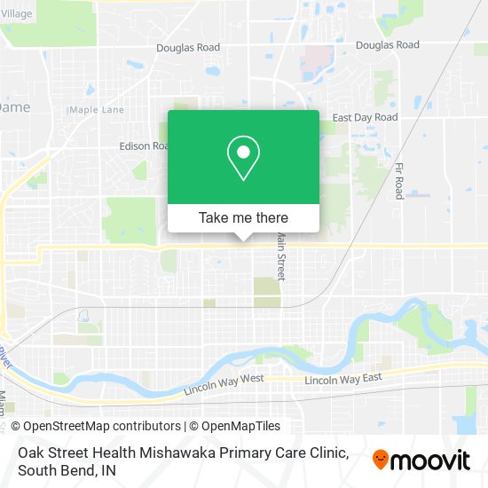 Oak Street Health Mishawaka Primary Care Clinic map