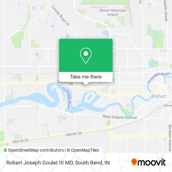 Mapa de Robert Joseph Goulet III MD