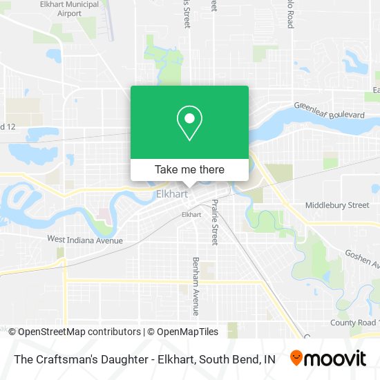The Craftsman's Daughter - Elkhart map